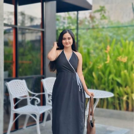 Midnight Velour Halter Maxi Dress